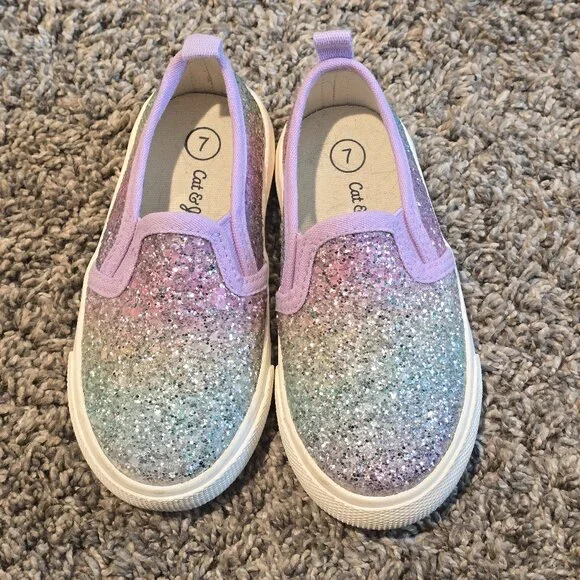Toddler Rainbow Glitter Shoes - Picture 2 of 2